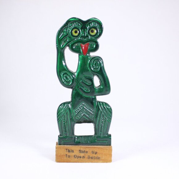 New Zealand Souvenir bottle opener Hei Tiki bar decor 19.5 cm tall - Picture 8 of 10